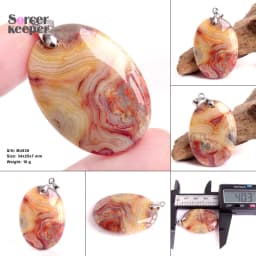 High Quality Pendentif Real Natural Crazy Lace Agate Stone Pendant Chains Necklace For Women's & Men's Jewelry Making BK996H