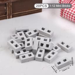 20/50Pcs Miniature Cinder Blocks Model 1/12 Dollhouse Micro Landscape Mini Concrete Bricks Toy Micro Scene Construction Props