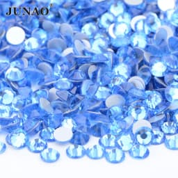 JUNAO 100Gross SS6 SS10 SS12 SS16 SS20 SS30 AB Color Glass Rhinestones Bulk Non Hotfix Flatback Strass DIY Nail Crystal Stones