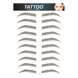 Brown Eyebrows Makeup Tattoo Sticker Water-based Hair-liked Waterproof Long Lasting False Stickers for Brow Grooming Shaping