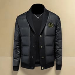 Winter New Style Casual Cotton Jacket Men's Slim Fit Fashion Brand Versatile Cotton Coat Upper Body Men's Business Casual Shirt