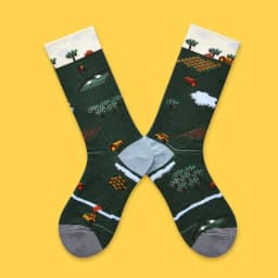 1 Pair Canvas Lattice Plant Art Funny Socks Women Novelty Abstract Cute Socks Women Jacquard Crew Female Calcetines Divertidos
