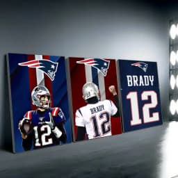 T-Tom Rugby B-Brady Poster Room Bar Cafe Decor Stickers Wall S
