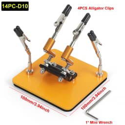 NEWACALOX Mini Welding Workbench Soldering Third Helping Hand Magnetic Flex Arm Custom Alligator Clips Electronic Repair Tools