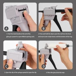 Manual Glue Gun Dispensing Gun AB Epoxy Sealant Glue Gun 1:1 2:1 10:1 Applicator Glue Adhesive Squeeze Mixed Manual Caulking Gun