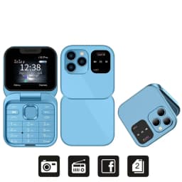 SERVO I16 PRO Mini Flip Mobile Phone Magic Voice Blacklist Speed Dial Vibration FM Radio Small Foldable Cellphones 2 SIM Standby