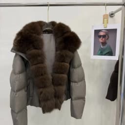 OFTBUY Solid Color Warm Outerwear Women White Duck Down Parka with Real Fox Fur Collar Loose Fit Windproof Winter Puffer Coat