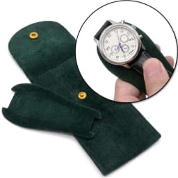 Compact Velvet Watch Storage Bag Soft Anti-scratch Lining Snap Closure for Daily Use Short Trip