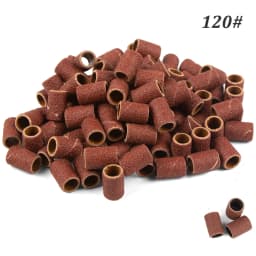 1000pcs Nail Sanding Bands Nail Drill Bit Caps Accessories for Manicure Gel Polish Removing Manicure Tool 80# 120# 180# 240# Set