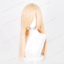 60cm Long Straight Cosplay Synthetic Wig With Bangs Golden Yellow Green Blonde Purple Heat Resistant Hair Anime Wigs + Wig Cap