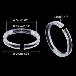 5mm 5Pcs Beaded Bracelet Display Stand Clear Acrylic Jewelry Holder Transparent Round Bangle Rack Organizer Display Shelves
