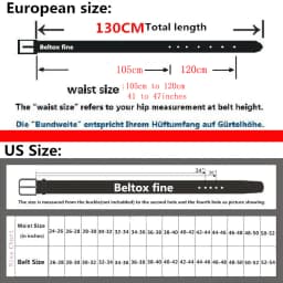 Men's Portfolio Patterned Plaque Leather Reversible Belt (Sizes 85cm-160cm)