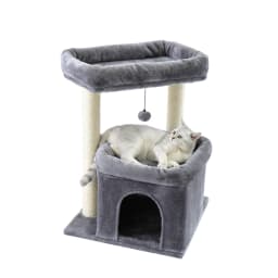 Cat Tree Tower for Indoor Cats with Private Cozy Cat Condo Double Large Perch with Scratching Posts for Kitten