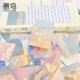 45Pcs Beautiful Scenery & Colorful Cloud Stickers Set for Journal Diary Scrapbooking Cute Stationery Decoration
