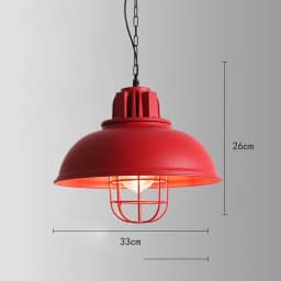 American Retro Red Pendant Lamp Led E27 Industrial Style Lighting Hot Pot Barbecue Modern Iron Art Restaurant Decor Lighting