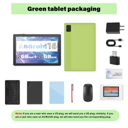 Paitanry 2026 10 Inch Tablet Android 16 HD Display 12GB (4+8GB Expand) RAM 128GB ROM Octa Core 5000Mah Wifi 6 Global Tablet PC