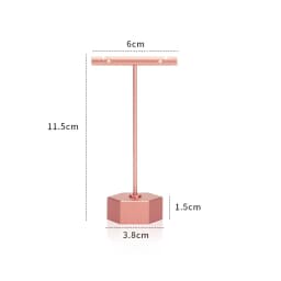 Modern Jewelry Earrings Display Stand Holder T Bar Rack Tower Metal Earring Bracket Organizer Ear Studs Hanging Storage Shelf