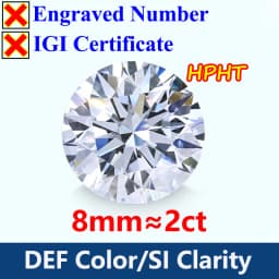 COSFIX 0.3-5ct Round Lab Grown Diamond HPHT IGI Certificate 3EX D/F Color VVS1 Clarity Diamond Gems