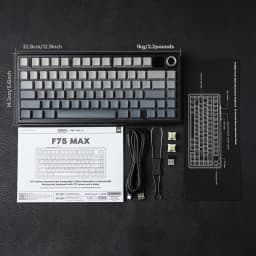 EPOMAKER X AULA F75 MAX Compact 75% ANSI Layout Wired/Bluetooth/2.4GHz Wireless Mechanical Keyboard with TFT Screen and a Knob
