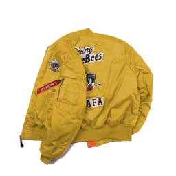 2023 USAFA WW2 Flying Bumble Bees Patch Embroidered Bomber Jacket Men Air Force Pilot Flight Winter Coat Warm Padded Outwear