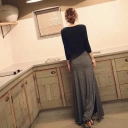 New Bla A-Line Midi Skirt Elastic Waist Large Hem Women's Spring Autumn Long Skirt High Waist Pure Color Versatile Sle