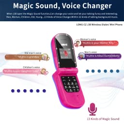 UNIWA J30 2G Single Card Mini Flip Mobile Phones Clamshell Push Button Wireless Bluetooth Dialer Magic Voice Handsfree Earphone