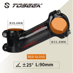 Toseek Stem MTB Carbon + Aluminum Mtb Handlebar Stem Bike Power 31 8mm Bicycle Handlebar Table 10 17 25 35 Degree Stem Bike Part