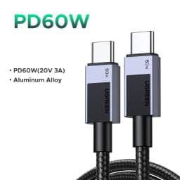UGREEN PD 60W USB Type C Cable 3A USB-C Fast Charging Code for iPhone 17 16 MacBook Air iPad Samsung Xiaomi Poco Charger Cable