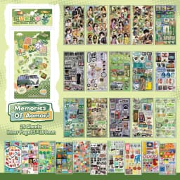 Showa Theme Die-Cut Stickers Book 25/50 Sheets for DIY Decorative Scrapbook Phone Case Collage Aesthetic Stationery Stickers