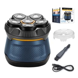 Upgraded Head Shaver for Bald Men, Cordless Electric Razor, 6 Dual Track Rotary Blades, Waterproof Wet/Dry, Men's Rotary Shaver