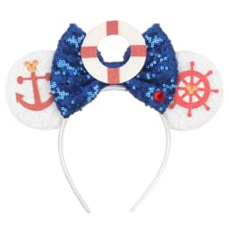 Cartoon Cute Mouse Ears 25th Anniversary Commemoration DIY Mouse Ears Magic Cruise Sparkle Bow DIY Headwear Adults Hairbands