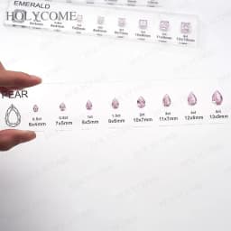 Updated Free Custom LOGO Kit Fancy Shapes CZ Diamond Carat Chart Comparison Set Reference White Pink Yellow Gemstone Selectable