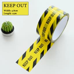 1 Roll 48mm*25m Opp Warning Tape Danger Caution Barrier Remind Work Safety Adhesive Tapes DIY Sticker For Mall Store School