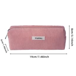 New Retro Corduroy Solid Color Pencil Case, Coin Purse, Artistic Minimalist Cosmetic Bag, High School Student Storage Bag