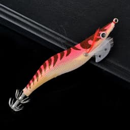 2.5# 3.0# 3.5# Luminous Squid Jigging Fishing Lure Wood Shrimp with Noisy Ball Octopus Squid Jig Hooks Cuttlefish Saltwater Bait