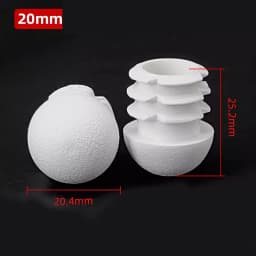 White Round Bung Plastic Blanking End Cap Tube Pipe Inserts Plug Insert Stoppers 13mm 16mm 19mm 20mm 22mm 25mm 28mm 30mm-60mm 