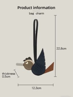 Crocodile & Lizard Skin Bird Charm Handmade Luxury Bag Charm Pendant For Birkin & Kelly Bag Unique Designer Handbag Accessory