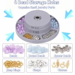 PHYHOO Bracelet Sizer Measuring Tool 6 Section Display Stand with Size Markings 5-9 Inch for DIY Jewelry Making and Bead Storage