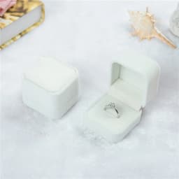 10pcs Felt Fabric Ring Box Jewelry Packaging Box Diamond Ring Earrings Storage Box Jewelry Gift Packaging Box 5.5X5X4cm