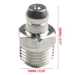 10pcs Stainless Steel Straight Hydraulic Grease Fitting M10 Thread Grease Nipple Connector Grease Accessories