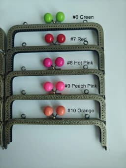 10pcs 20.5cm Big Candy Bead Metal Purse Frame Square Embossed Antique Bronze Lace Coin Purse Frame Kiss Clasp Accessory