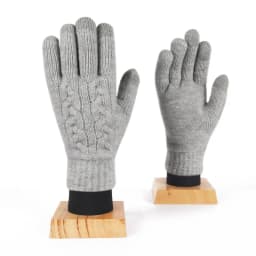 Female Winter Warm Knitted Full Finger Gloves Men Solid Woolen Touch Screen Mittens Women Thick Warm Cycling Driving Gloves H46