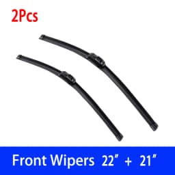 For Jeep Grand Cherokee WK2 2013-2022 Car Windshield Wiper U-type Soft Rubber Frameless Bracketless Car Wipers 22"+21"