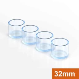 10Pcs Round / Square Rubber Floor Protectors Chair Leg Caps Pads Furniture Feet Non-Slip Covers Leveling Feet Home Decor