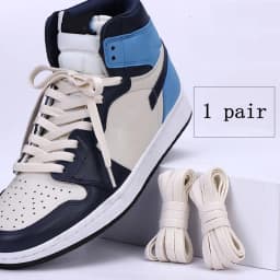 1pair Classic Basics Flat Shoelaces Sneakers Shoelace Canvas Shoes Basketball Shoe Laces Black White Color Shoes Accessories