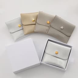 New Mini Jewelery Packaging Bags with Internal Card Necklace Ring Earrings Gift Storage Snap Button Envelope Organizer Pouch