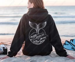 Whale Fish Sea Life Hoodie Pullover for Ocean Lovers Men Women Gift Diving Coconut Beachy Girl Autumn Fashion Sweatshirt Gifts