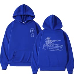 Battle Tribe From The Grave Pull Over Print Hoodie Men Vintage Casual Fleece Cotton Sweatshirt Male Fashion Oversized Hoodies