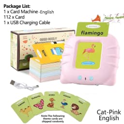 Talking Flash Cards for Toddlers Montessori Early Educational Learning Machine Flashcards Speech Therapy Toys for Kids Boy Girls