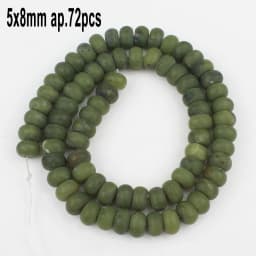 Natural Stones Green Canada Jade Beads Round Faceted Geometric Shape Loose Jewelry Beads for Making Bracelets DIY Accessories